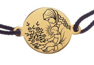 Bransoletka Maryja z Dzieciątkiem, Bradi Barth srebrna pozłocona