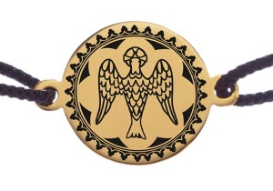 Bransoletka z Duchem Świętym na Bierzmowanie srebrna pozłocona