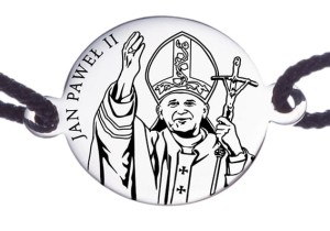 Bransoletka św. Jan Paweł II srebrna