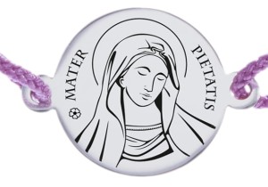 Bransoletka z Matką Boską srebrna