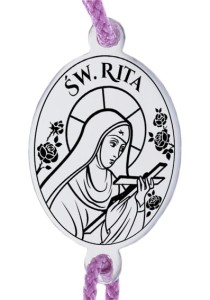 Bransoletka św. Rita srebrna