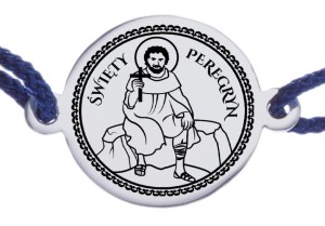 Bransoletka św. Peregryn, patron chorych na raka srebrna