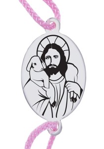 Bransoletka Jezus Dobry Pasterz srebrna