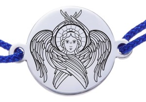 Bransoletka z Aniołem Serafinem srebrna