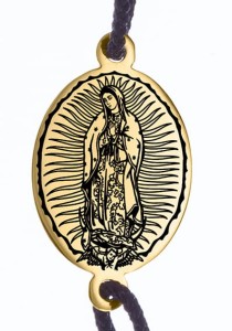 Bransoletka Matka Boska z Guadalupe srebrna pozłocona