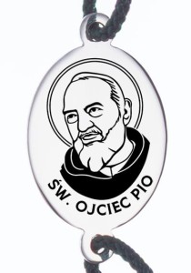 Bransoletka św. Ojciec Pio srebrna