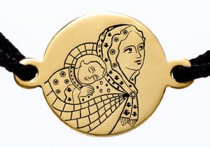 Bransoletka Niosąca w Chuście srebrna pozłocona