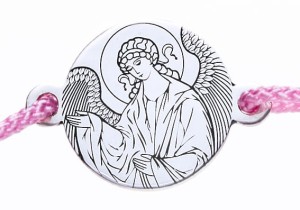 Bransoletka z Aniołem srebrna